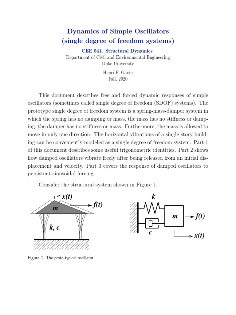 Simple Oscillators PDF Damping Oscillation