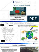 Keragaman Dan Potensi Mikrob: Kuliah Ke 8 BIO1102 PPKU 2022/2023