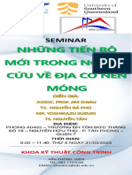 Seminar: Những Tiến Bộ Mới Trong Nghiên Cứu Về Địa Cơ Nền Móng