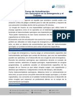 Curso de Actualización. Instrumentación Quirúrgica en La Emergencia y El Trauma