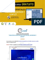 Curso gratuito creación geoportales PostGIS Geoserver Leaflet