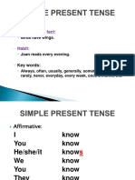 P.P. Simple Present