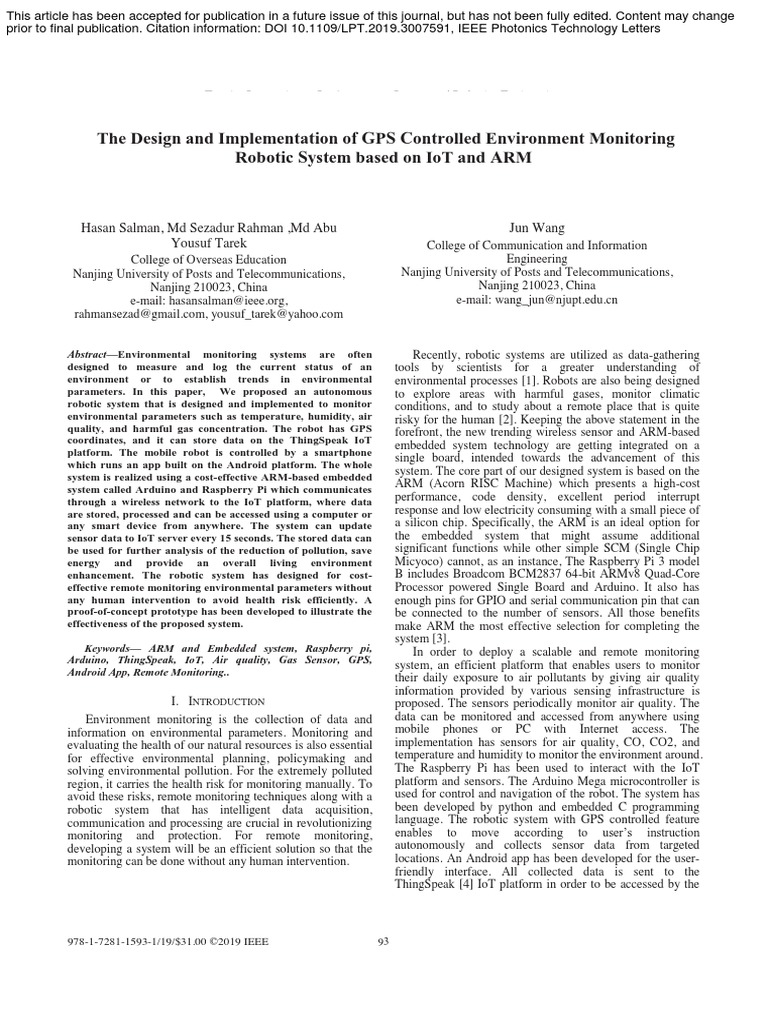 15.the Design and Implementation of GPS Controlled Environment ...