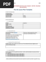 The IIE Lesson Plan Template