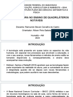 Uso Do Geogebra No Ensino de Quadriláteros Notáveis