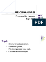 Struktur Organisasi: Presented by Harmon Sept 2016