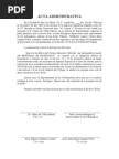 ACTA ADMINISTRATIVA