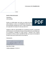 Carta de Renuncia C&C