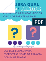 Palavra: Contando As Sílabas - Use Os Circulos para Te Ajudar!