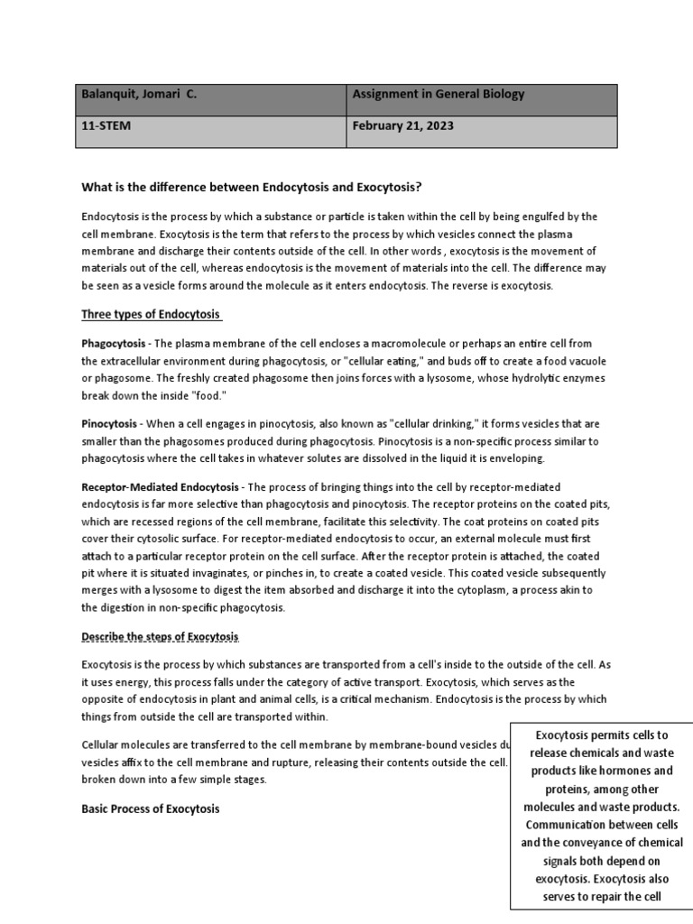 General Biology | PDF | Cell Membrane | Vesicle (Biology And Chemistry)