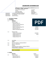 Liquidación Económica de Obra: Efectivo