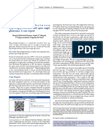 Association Between Hypertriglyceridemia and Open Angle Glaucoma: A Case Report