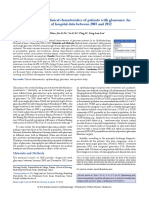 Epidemiology and Clinical Characteristics of Patients With Glaucoma: An Analysis of Hospital Data Between 2003 and 2012 Original Article