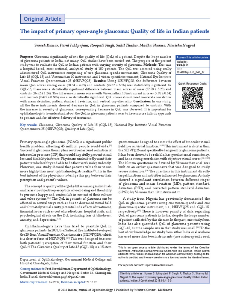 The Impact of Primary Open Angle Quality.14 PDF