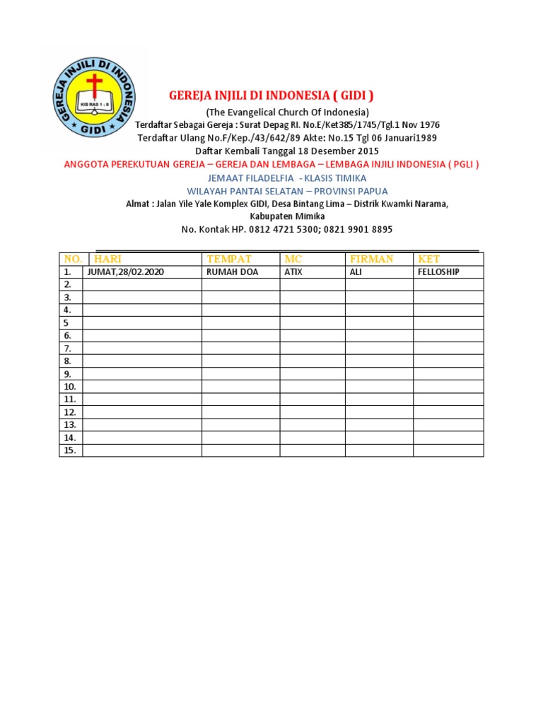 Gereja Injil I Di Indonesia | PDF