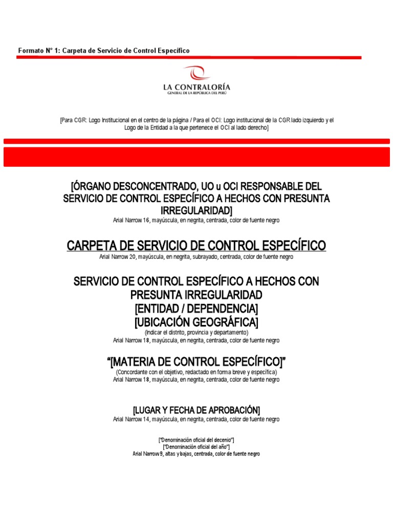 Modelo Carpeta de Control CGR PDF