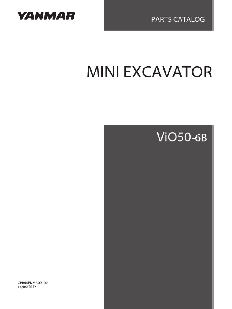 Mini Excavator: Parts Catalog | PDF | Manufactured Goods
