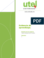 Evidencia de Aprendizaje Teoría General Del Proceso Semana 1P