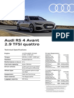 Audi RS 4 Avant 2.9 TFSI Quattro: Technical Specifications