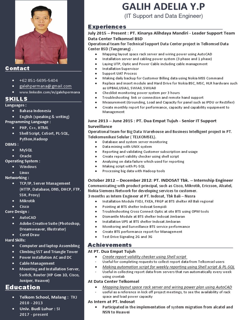 IT Support and Data Engineering Profile | PDF | Proxy Server | Software ...