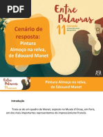 Cenário de resposta - apreciação crítica (Pintura Almoço na relva, de Édouard Manet)