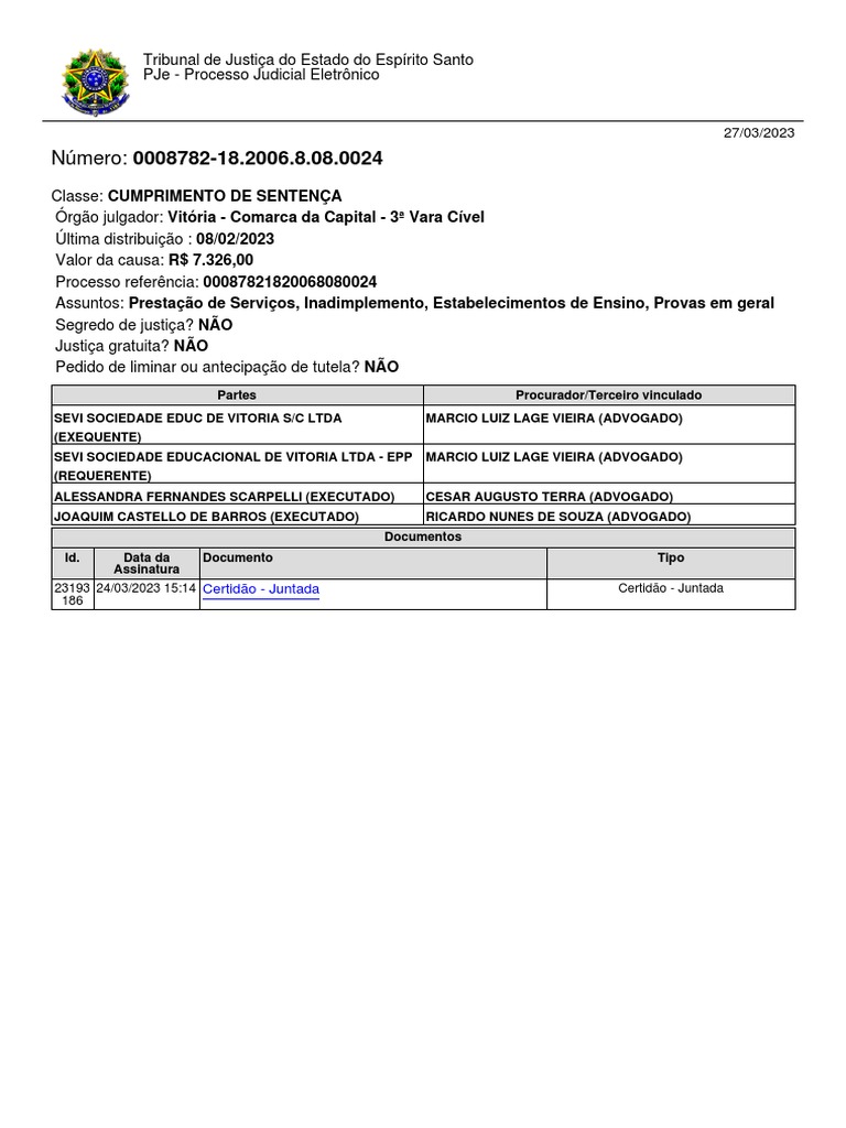 Certidão - Juntada | PDF | Direito Comum | Direito Político