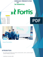 Corporate Governance Presentation on Fortis Hospital