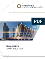 ADGM Courts Notary Public Fees 6 June 2021