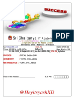 Sri Chaitanya: @heyitsyashxd