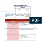 Meeting Minutes: Topic Meeting Agenda Items Venue