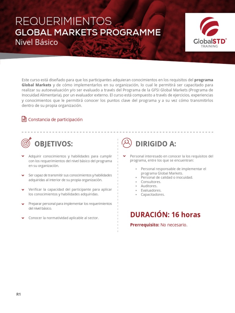Curso de Certificación Global Markets | PDF | Seguridad alimenticia ...