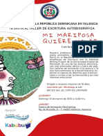 BROCHURE FACILITADORA Taller de Escritura Mi Mariposa Quiere Volar 12 de Marzo