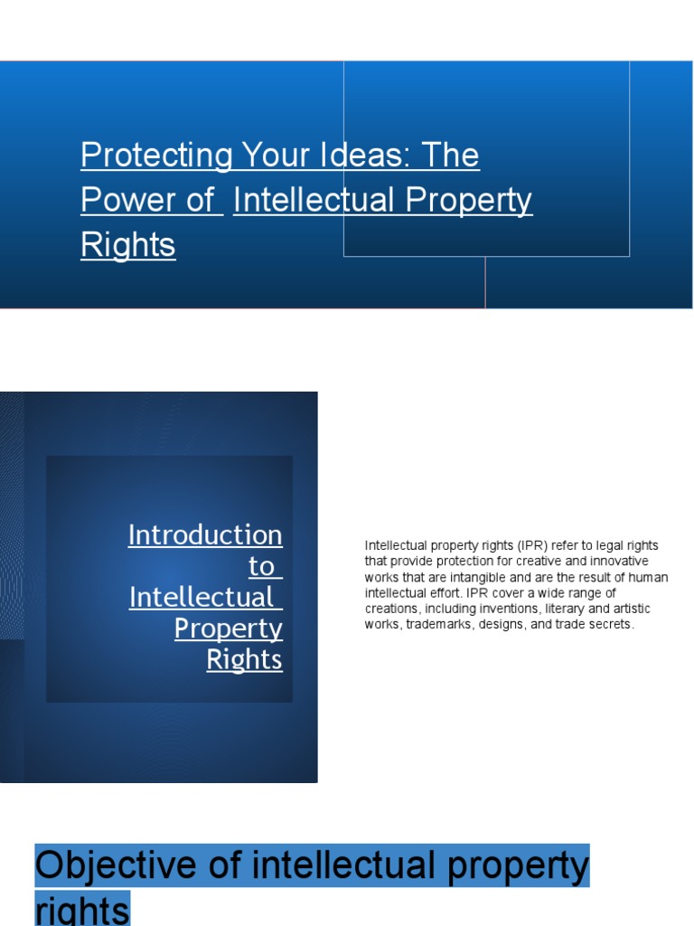 Understanding Intellectual Property Rights | PDF