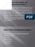 Environmental Analysis and Organizational Culture