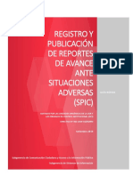 Guia Rapida Sistema de Publicacion Reporte de Avance - Spic