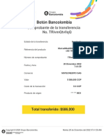 Botón Bancolombia: Comprobante de La Transferencia No. Trivmqtvllqq