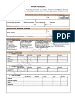 Informe pedagógico estudiante