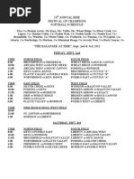 Festival Softball Schedule