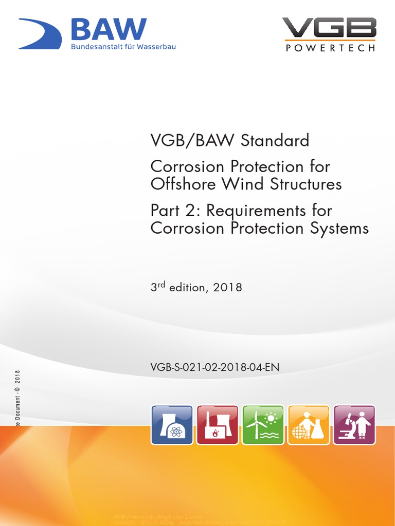 VGB/BAW Standard Corrosion Protection For Offshore Wind Structures Part 2 Requirements For