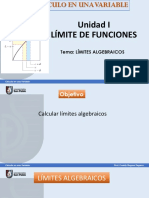 Unidad I Límite de Funciones: Tema: Límites Algebraicos