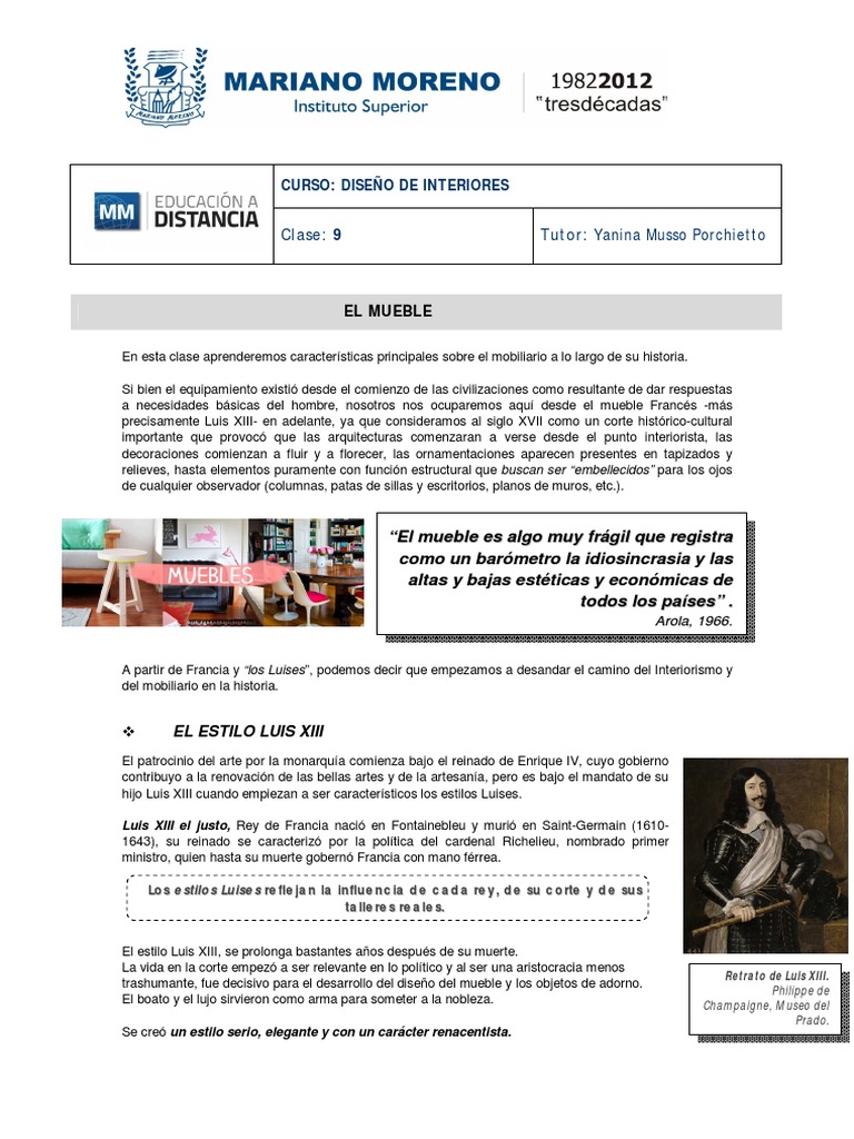 Curso - Diseño de Interiores 2 | PDF | Mueble | Silla
