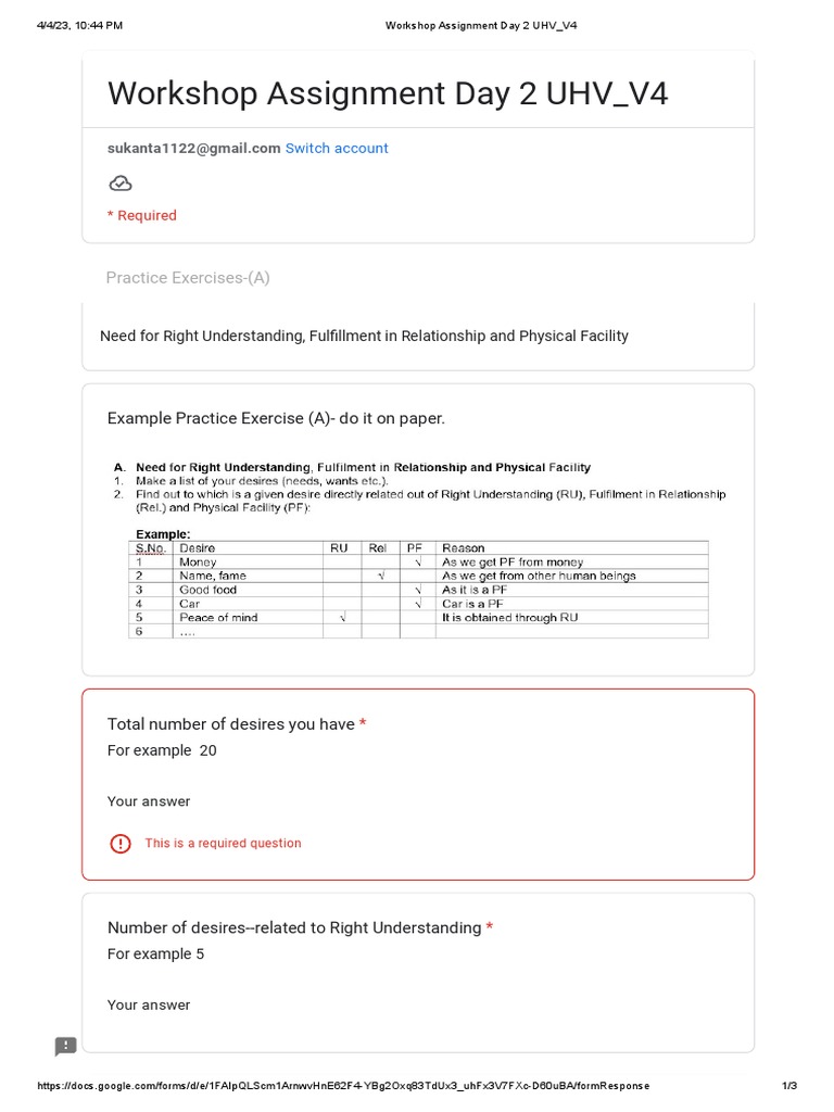 UHV Workshop Assignment Day 2 | PDF