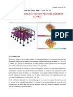 Memoria de cálculo proyecto Sr. Victor Manuel Paredes Lopez