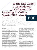 Getting to the End Zone- Scoring a Touchdown Through Collaborative Learning in Online Sports PR Instruction