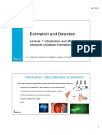 Estimation and Detection: Lecture 1: Introduction and Minimum Variance Unbiased Estimators