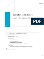 Estimation and Detection: Lecture 6: The Bayesian Philosophy