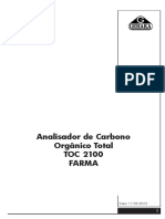 Analisador de Carbono Orgânico Total TOC 2100 Farma: Data: 17/09/2012