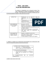 IP092 - ISO 45001 Plan de Prevención: Alumno: Quijije Anzules Ines Isabel