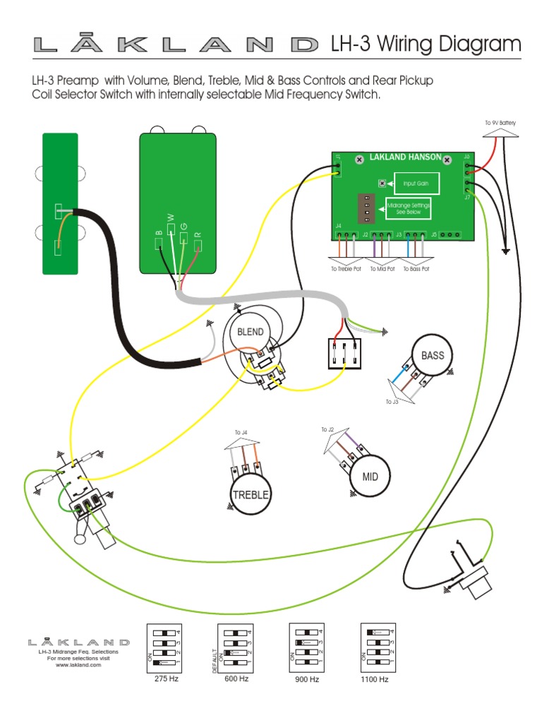 LH-3 Wiring Diagram 4-07 | PDF | Guitar Family Instruments | Audio