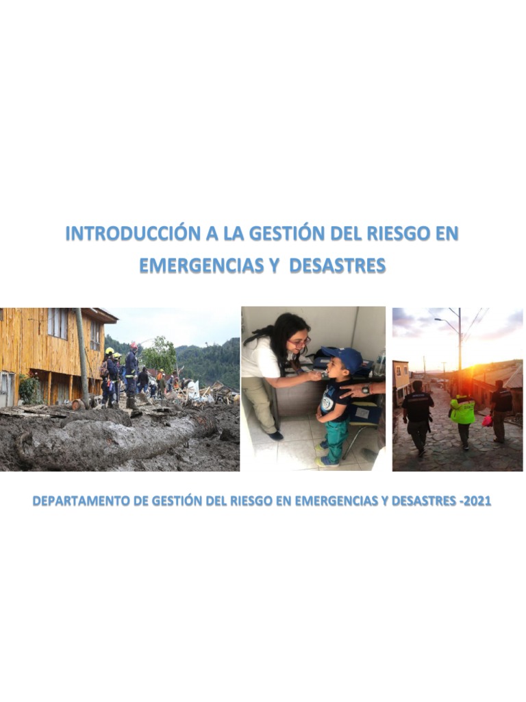 Introducción A La Gestión Del Riesgo en Emergencias Y Desastres | PDF ...